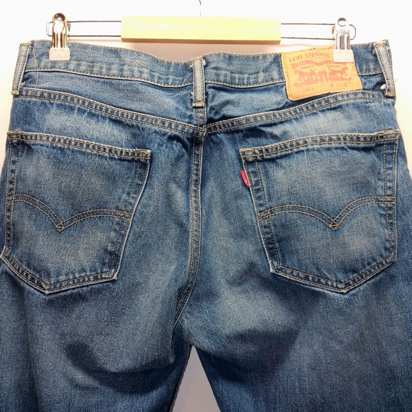 Levis 511 Jeans Mens Size 36x30 Blue Straight Leg Distressed Denim Pants GUC - Picture 6 of 11
